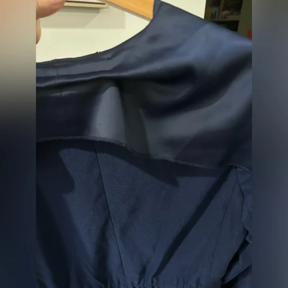 $298 NEW Lilly Pulitzer VALERIA DRESS COAT True Navy Trench Open Front XS - Picture 9 of 10